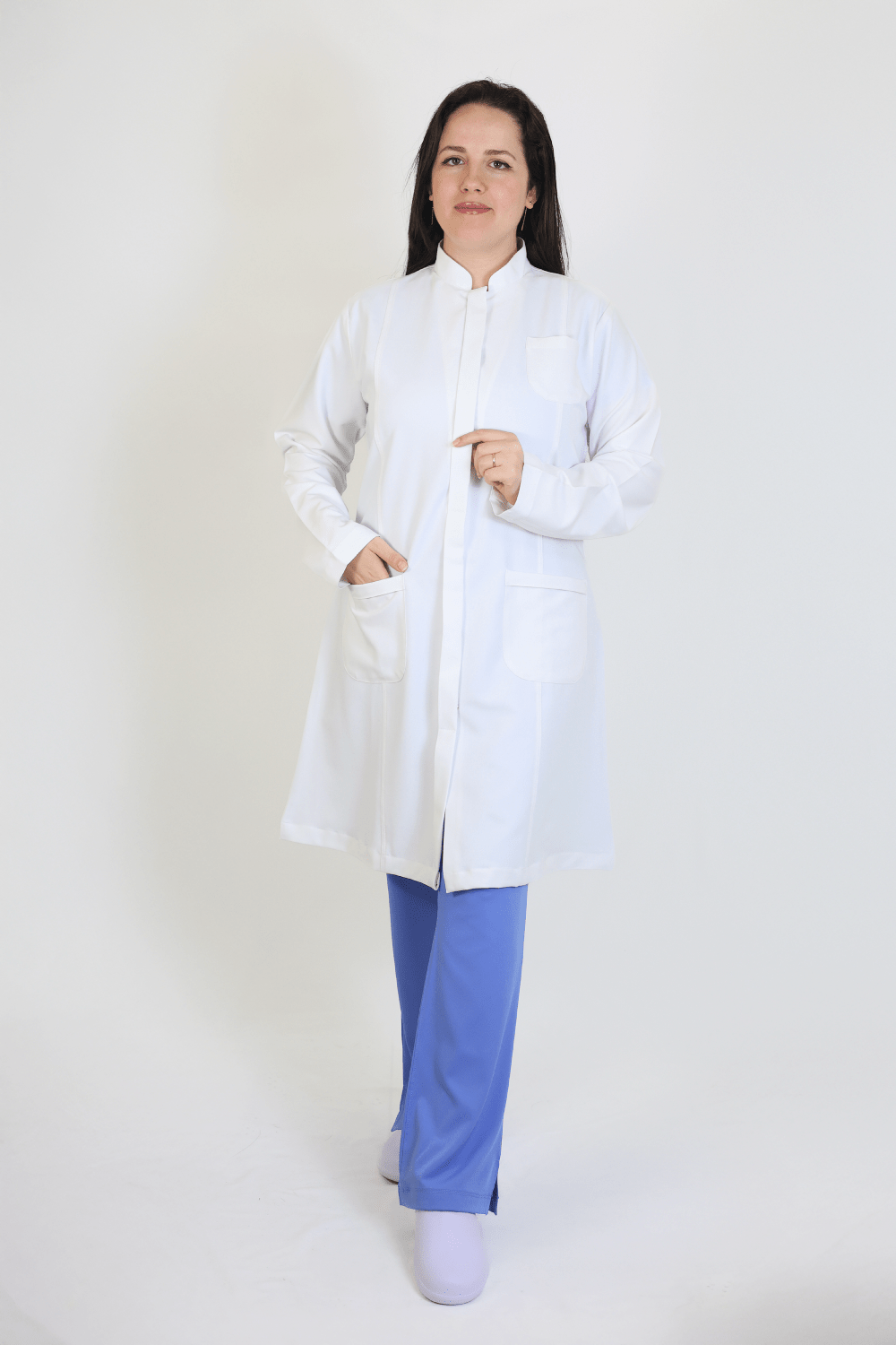 Linda Semi Fitted Labcoat New