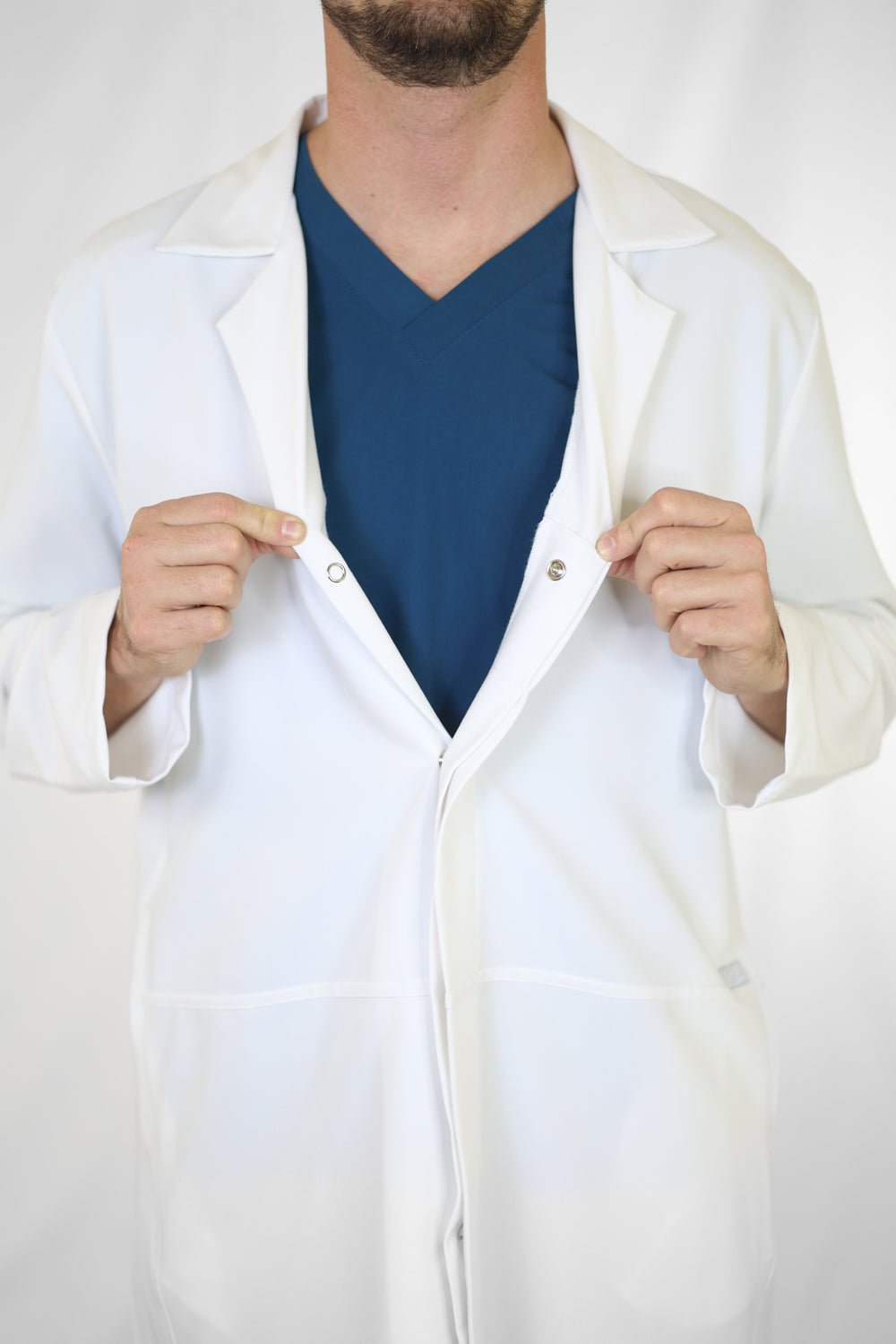 Adel Male Snap Button Labcoat