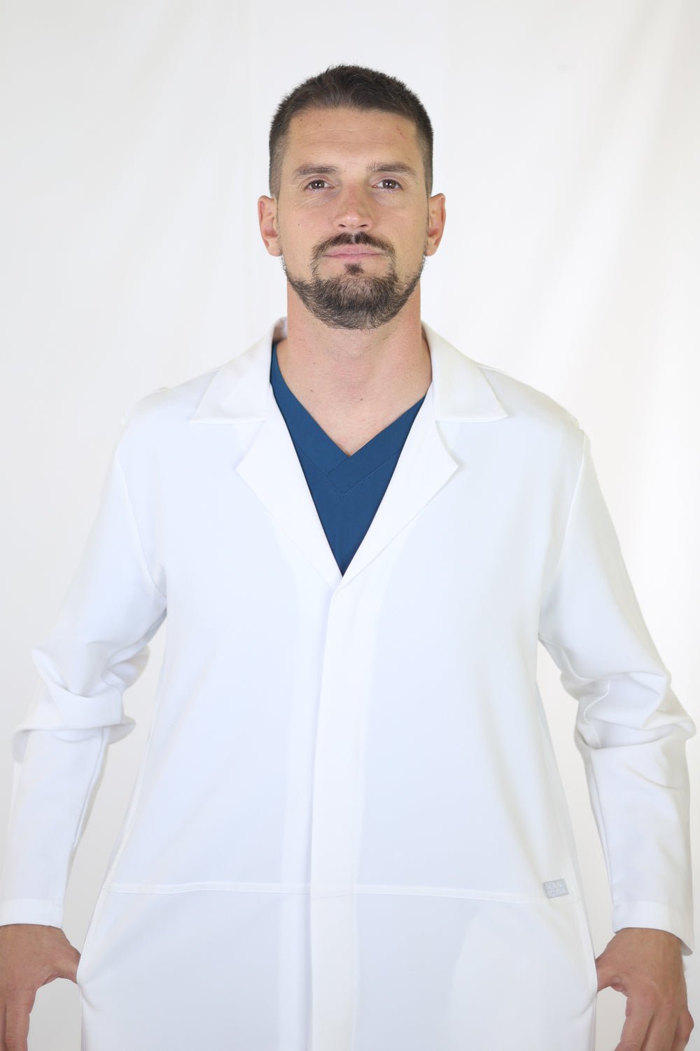 Adel Male Snap Button Labcoat