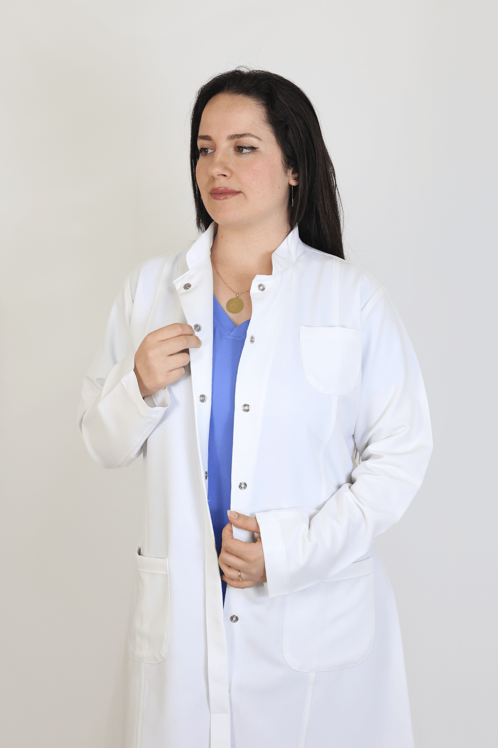 Linda Semi Fitted Labcoat New