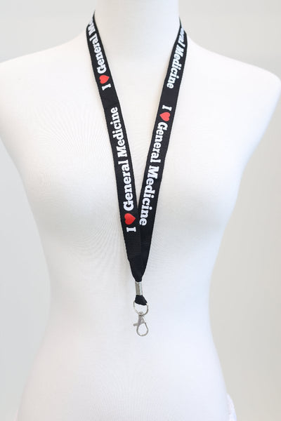 I Love General Medicine Lanyard