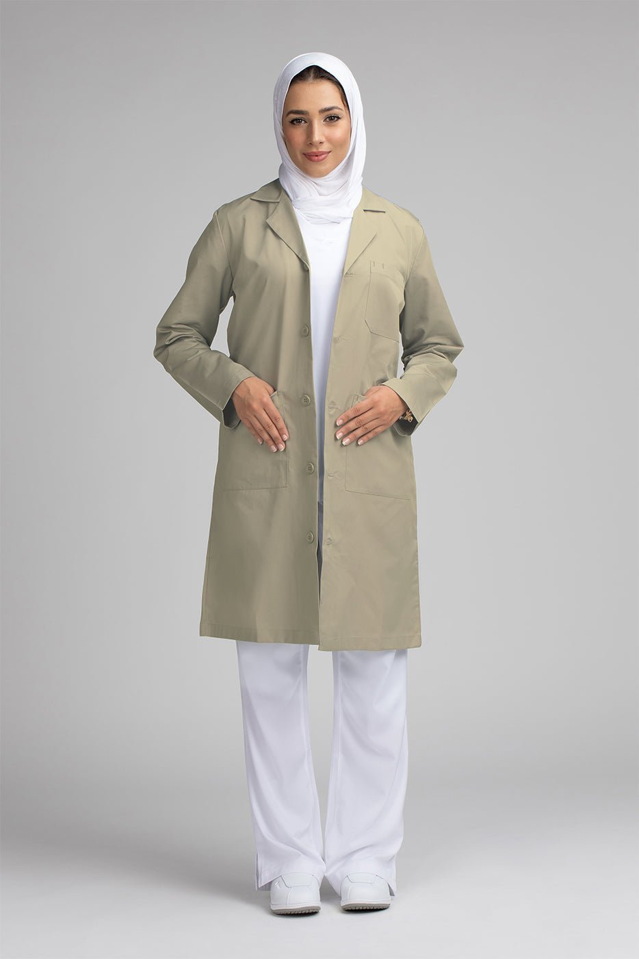 Unisex Long Jacket / Labcoat - SC 101C Khaki