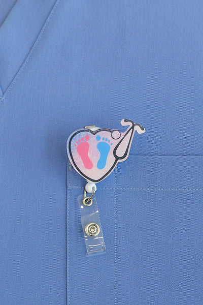 Pediatric baby feet ID badge