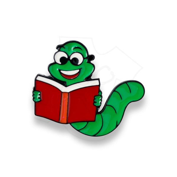 Book Worm Pin